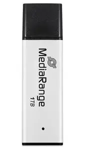USB flash drive MediaRange MR1905-1 1 TB, USB Type-A, USB 3.2 Gen 1, read 400 MB/s, write 300 MB/s, black/silver