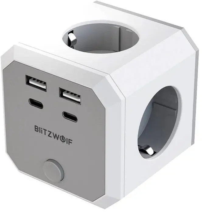 Сетевой фильтр BlitzWolf BW-EC2 — 4×AC 2×USB-A 2×USB-C Photo 3