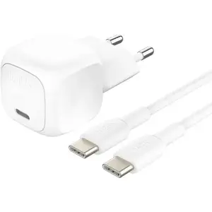 USB-C Charger Belkin BOOSTCHARGE WCA009KQ1MWH-B6 20W PD PPS — compact power adapter