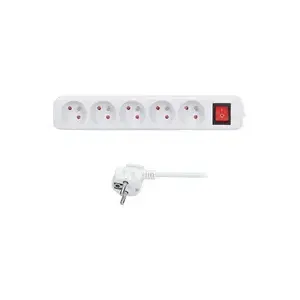 Удлинитель Solight PP53 с 5 розетками, белый, кабель 5 м