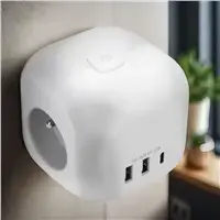 Sadalītājs Solight P110C — 3x16A, USB-A, USB-C Photo 2