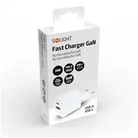 Solight DC77 USB-C USB-A 20W PD GaN charger Photo 5