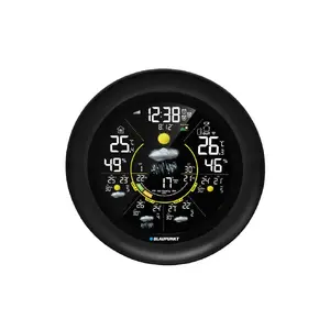 Weather station BLAUPUNKT WS65BK APP — black LCD, wireless, mobile app support, temperature, humidity, forecast