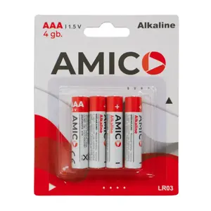 Battery AMICO AAA 9141793 — size AAA, pack with 4 cells