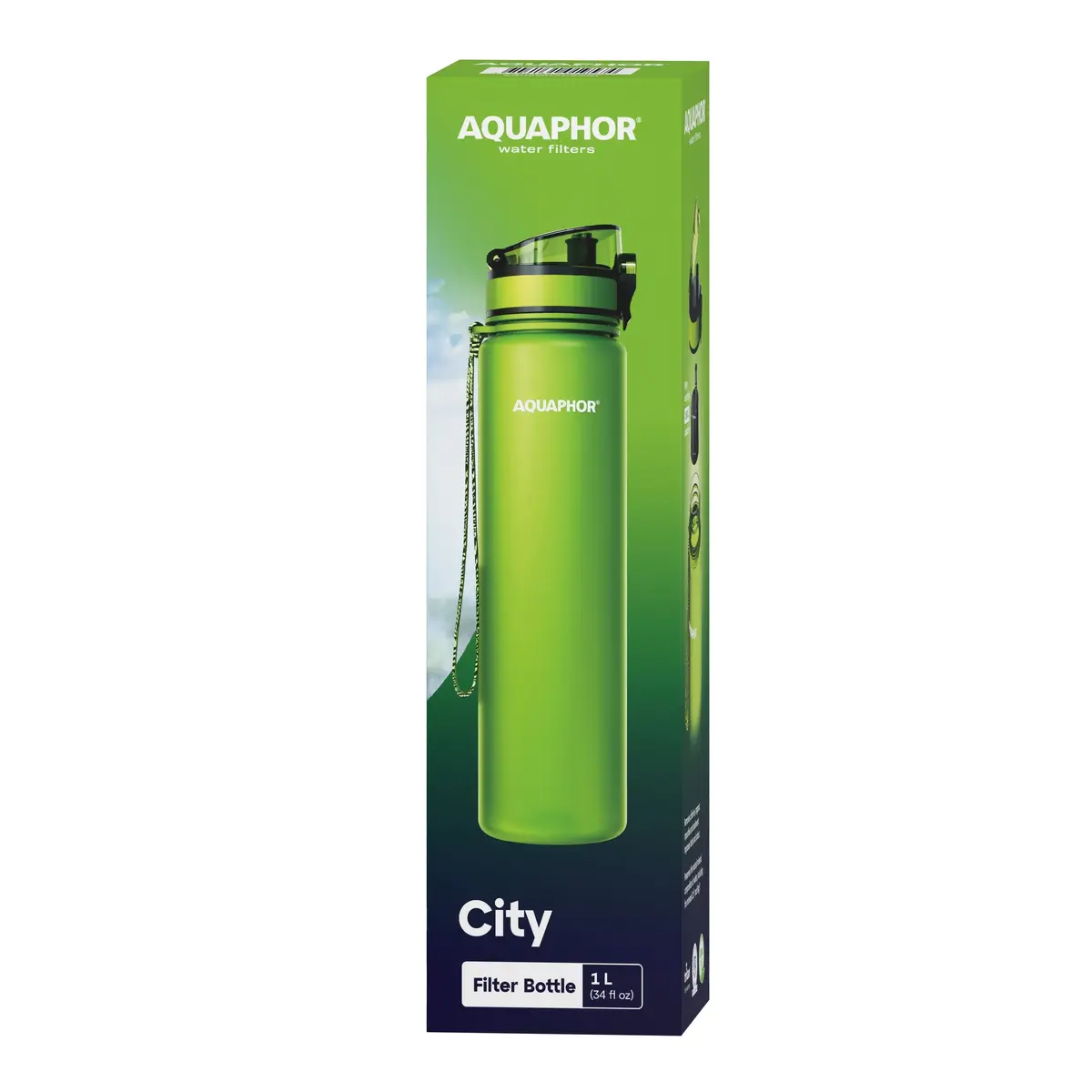 Фильтрующая бутылка Aquaphor City — 1000 мл портативный фильтр Photo 4