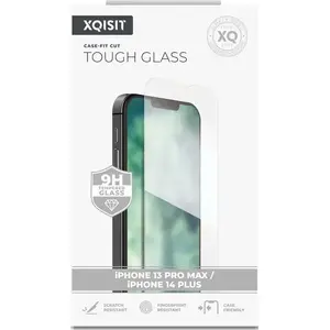 Закалённое защитное стекло Xqisit NP Tough Glass CF для iPhone 13 Pro Max — прозрачное, стандартная посадка