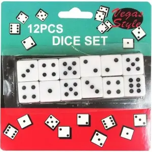 Game Die Set Trifox - White Gaming Dice, 12 pcs