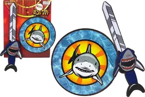 Toy Knight Set LEANToys — foam EVA sword and shield, shark design