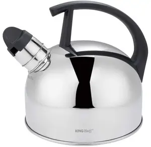 Electric kettle KingHoff KH-1896 1.5L with whistle, stainless silver
