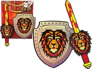 Foam Knight Set LEANToys — Sword and Shield in EVA Foam (Lion Design)