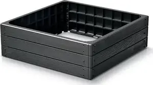Garden edging curb UN BASE WOODY IBWS 756×756×250 mm anthracite