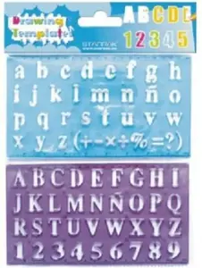 Plastic Letter Stencils STARPAK 276076 — alphabet shapes for crafting and drawing