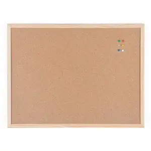 Information stand Bi-Office MC040012010 — Cork and wood board, 600×450 mm, brown pine