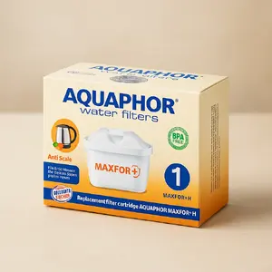 Ūdens filtra kārtridžs Aquaphor MAXFOR+ H (501750) priekš kanna — samazina cietumu, hloru, smagos metālus, pesticīdus