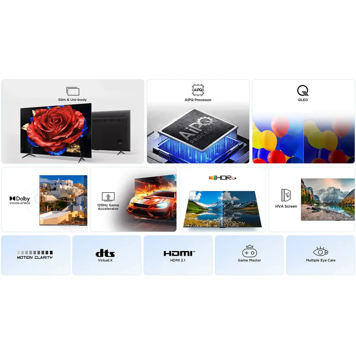 TCL 43T69C 4K QLED Viedtelevizors Photo 15
