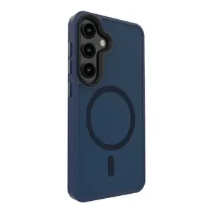 Гибридный чехол Evelatus для Samsung Galaxy S25 — магнитный PC + TPU, Midnight Blue