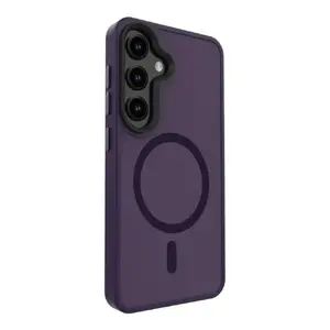Aizsargs Evelatus Hybrid priekš Samsung Galaxy S25 — magnētisks PC + TPU, violets