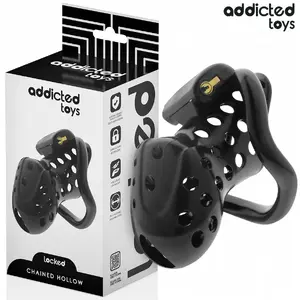 Ciešības būris ADDICTED TOYS LOCKED D-242963 — korpusa garums 10,5 cm, metāla gredzens