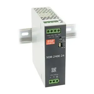 DIN sliedes barošanas avots mean well XDR-240E-12 12V 20A 240W ar vienu izeju