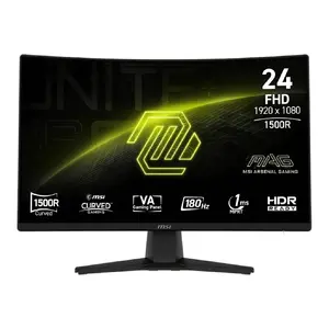 Monitor MSI MAG 242C 23.6" Curved LCD Full HD 1920×1080 VA 180Hz 1ms MPRT HDMI DisplayPort VESA 100×100