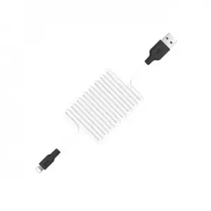 Charging cable HOCO X21 Silicone iP 1m Black/White for iPhone Lightning connectors