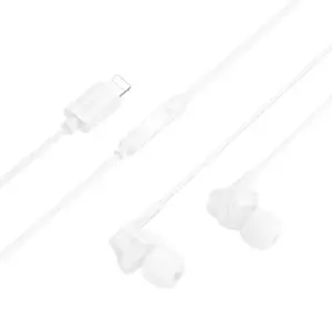 Austiņas Hoco M113 Clear universālas digitālās ar mikrofonu iP White