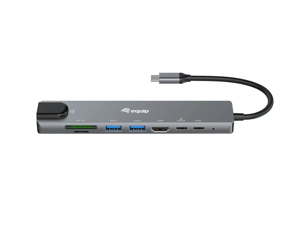 Адаптер Equip USB-C 8 в 1 Многофункциональный Photo 2