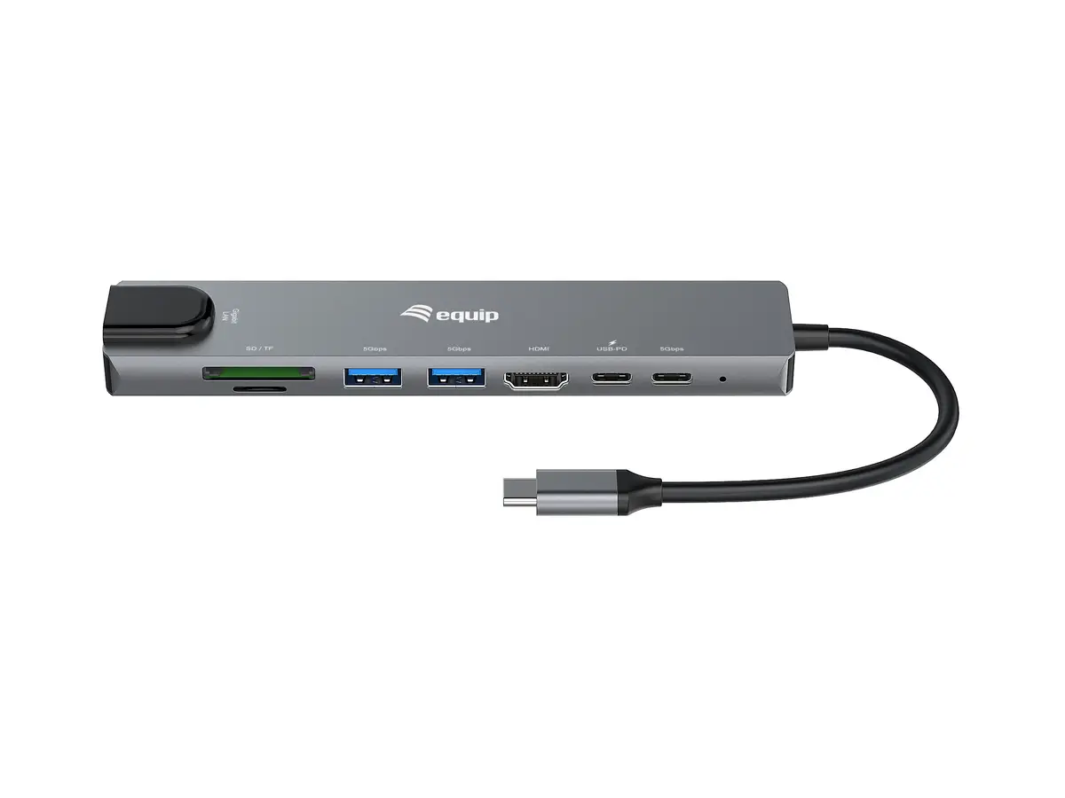 Адаптер Equip USB-C 8 в 1 Многофункциональный Photo 3