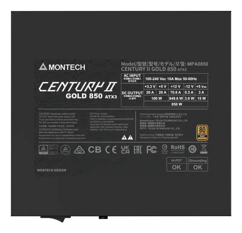 Блок питания Montech CENTURY II 850 Вт Photo 5