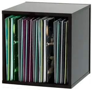 Reloop GLORIOUS Record Box 110 Black — pārnēsājams vinila ierakstu kaste, kompakta uzglabāšana