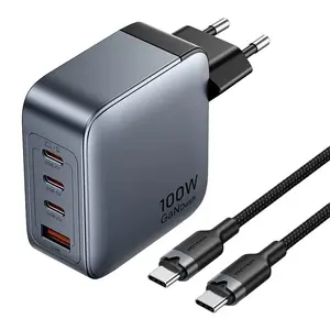 Vention power charger TZ-FETH0-EU 3× USB-C + 1× USB-A 100W, PD up to 30W per C, Input 100–240V