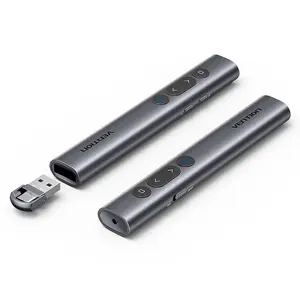 Vention KQIH0 Wireless Presenter and Red Laser Pointer Grey