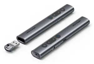 Vention KQJH0 Wireless Presenter RF Grey with Green Laser Pointer and USB Receiver
