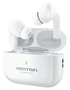 Наушники Vention Echo Lite E11 True Wireless Stereo (TWS), Bluetooth, открытого типа, радиус 10 м, USB-C, белые