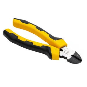 Диагональные плоскогубцы Deli Tools EDL2207 Углеродная сталь Черный Желтый