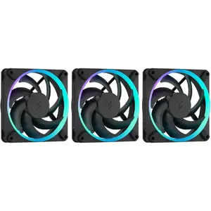 Fractal Design Momentum 12 RGB 3-pack PC fans — 120 mm, black
