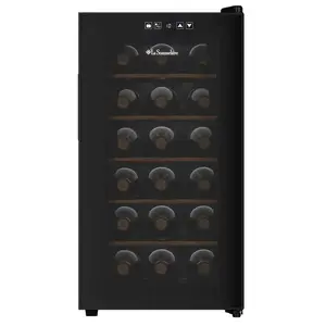 Hybrid wine cooler La Sommelière 18SILENCE — 18 bottles, fanless hybrid, freestanding, black
