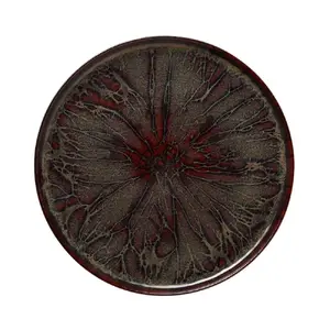 WAS ceramic dinner plate ROCKZZERO D33CM Brown — 33 cm diameter