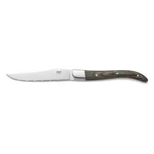 Steak Knife WAS CARLOS 23 cm Brown Stainless Steel with Wood Handle