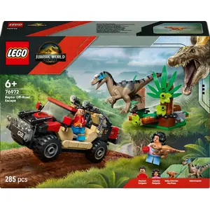 Construction set LEGO Jurassic World 76972 Raptor Off-Road Escape, 285 pcs, 2 minifigures, age 6+