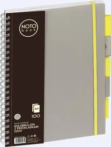 Notebook Grand A4 100 sheets squared grey (model 325202)