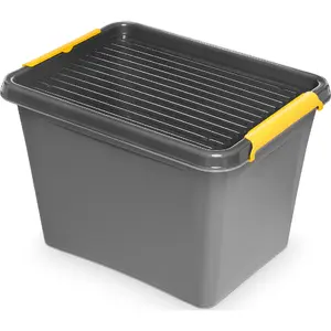 Uzglabāšanas kaste ORPLAST Solidstore 19 l, pelēka — plastmasas trauks
