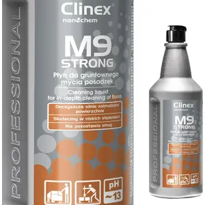 Tīrīšanas šķidrums Clinex M9 Strong 1L — koncentrāts stipri netīrām grīdām