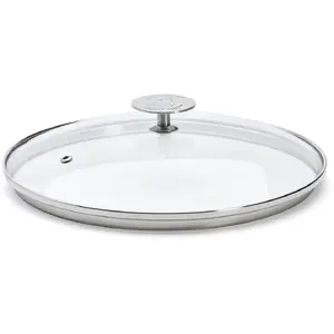 Стеклянная крышка de Buyer D-3428-32 — диаметр 32 см, закалённое стекло, стальной обод