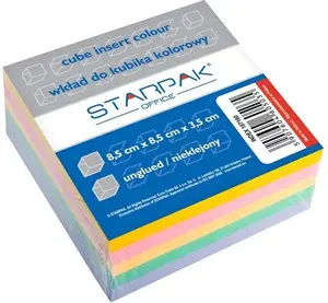 Refill insert for cube 85×85 mm, STARPAK 187160, colored notes