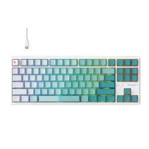 Havit KB901L gaming keyboard white and green USB wired RGB LED