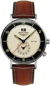 Pulkstenis Bauhaus Aviation Vintage Pilot 24462 41 mm Melns