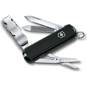 Multi-tool knife Victorinox NailClip 580 Spey Point Black — 8 tools, 6.5 cm blade
