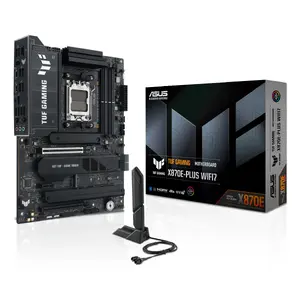 Plate ASUS TUF GAMING X870E-PLUS WIFI7 ATX — AMD X870E, Socket AM5, DDR5, 4×M.2, Wi‑Fi 7, 2.5Gb LAN