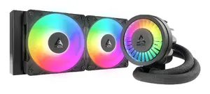 All-in-one liquid cooler Arctic Liquid Freezer III PRO 240 A-RGB — 120 mm fans, LGA1700/AM4/AM5, Black